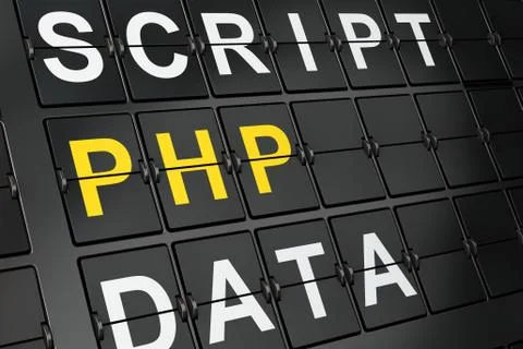 Software concept: Php on airport board background Stock-Illustration