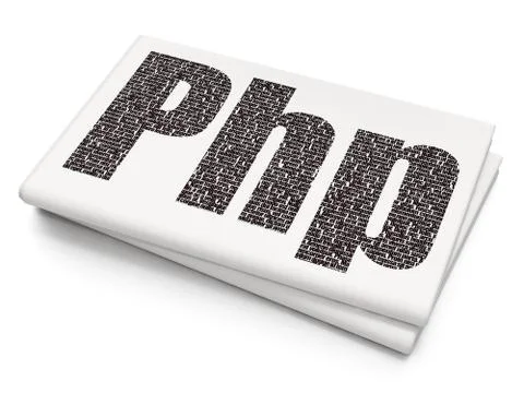 Software concept: Php on Blank Newspaper background Stock Illustration