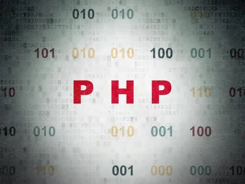 Software concept: Php on Digital Data Paper background Stockillustratie