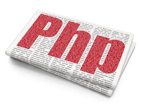 Software concept: Php on Newspaper background Stock-Illustration