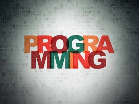 Software concept: Programming on Digital Data Paper background 스톡 일러스트