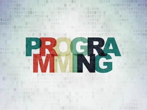 Software concept: Programming on Digital Paper background 스톡 일러스트