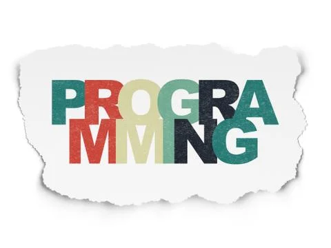 Software concept: Programming on Torn Paper background Illustrazione stock