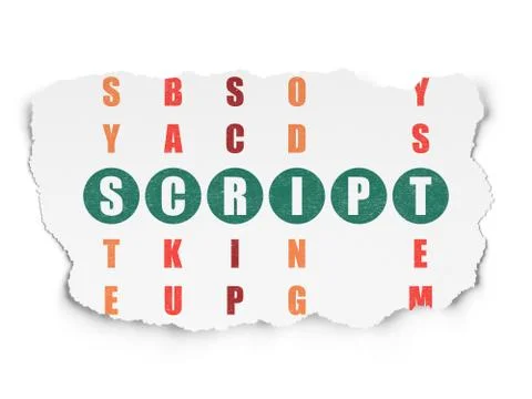 Software concept: Script in Crossword Puzzle Illustrazione stock