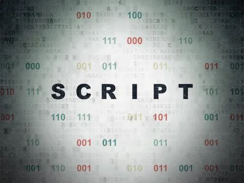 Software concept: Script on Digital Data Paper background Stock Illustration