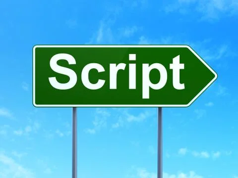 Software concept: Script on road sign background Stock-Illustration
