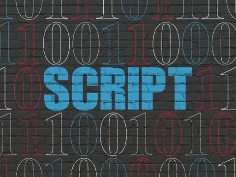 Software concept: Script on wall background Stockillustratie