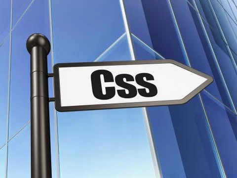 Software concept: sign Css on Building background Stock Illustration