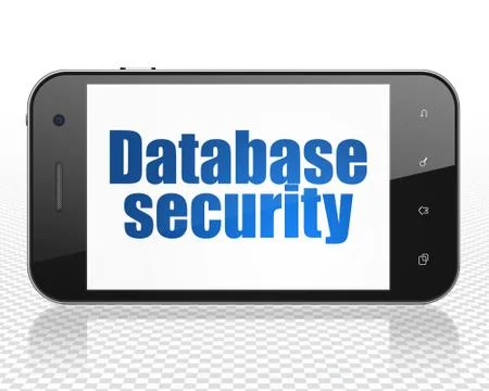 Software concept: Smartphone with Database Security on display Stock Illustration