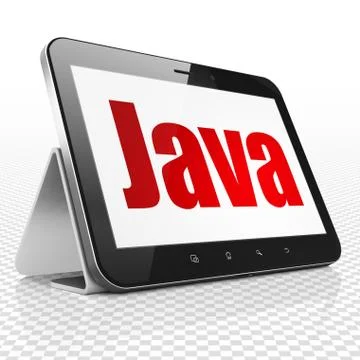 Software concept: Tablet Computer with Java on display Stock Illustration