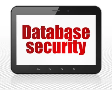 Software concept: Tablet Pc Computer with Database Security on display Illustrazione stock