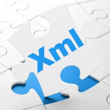 Software concept: Xml on puzzle background イラスト素材