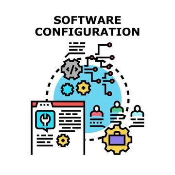 Software configuration customizing digital system development process Stockillustratie