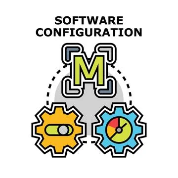 Software configuration system management developing technology 库存插图
