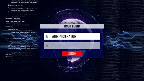SOFTWARE CRACKED and Earth Connections Network, Animation, Background, Loop 스톡 동영상 146793997