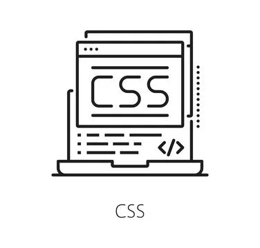 Software CSS program code line icon Stock Illustration