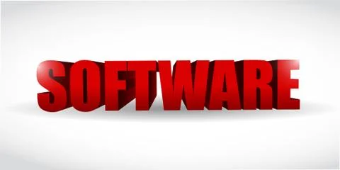 Software d text illustration design over a white background Stock Illustration