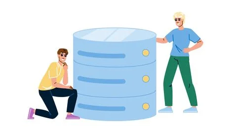 Software database performance analyzing vector Stockillustratie