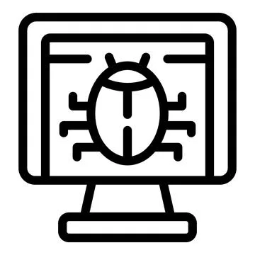 Software debugging app icon outline vector. Quality assurance script イラスト素材