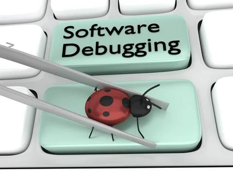 Software Debugging concept Illustrazione stock