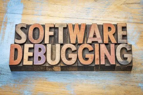 Software debugging word abstract software debugging - word abstract in vin... Stock Photos