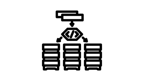 Software defined network data center line icon animation Stock Footage 326750838