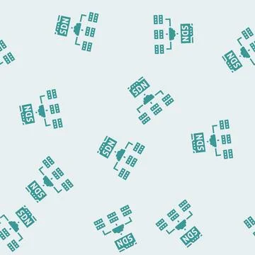 Software defined network data center glyph seamless pattern Illustrazione stock