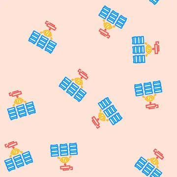 Software defined network data center vector seamless pattern Stock Illustration