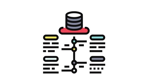 Software deployment color icon animation Stock Footage 326105284