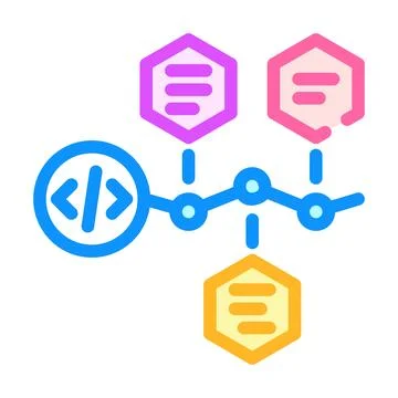 Software deployment color icon vector illustration イラスト素材