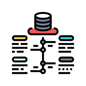 Software deployment color icon vector illustration 库存插图