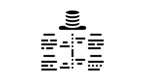 Software deployment glyph icon animation Stock Footage 326152023