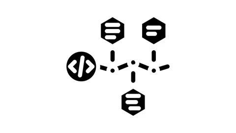 Software deployment glyph icon animation Stock Footage 326743811