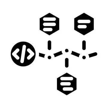 Software deployment glyph icon vector illustration 库存插图
