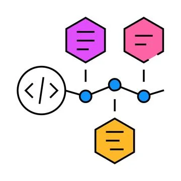 Software deployment icon color illustration 스톡 일러스트