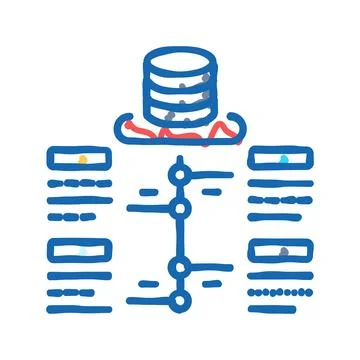 Software deployment icon doodle illustration 스톡 일러스트