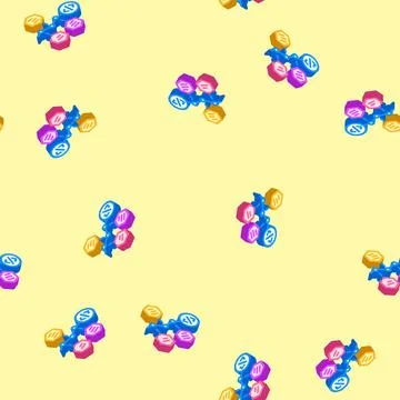 Software deployment isometric icon seamless pattern Stock-Illustration