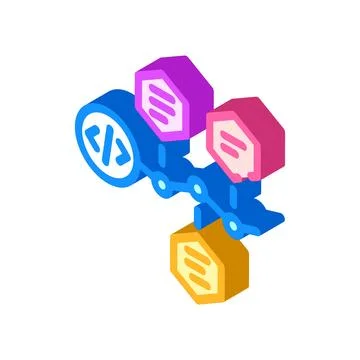 Software deployment isometric icon vector illustration Illustrazione stock
