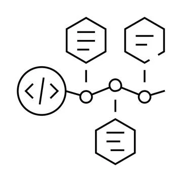 Software deployment line icon vector illustration イラスト素材