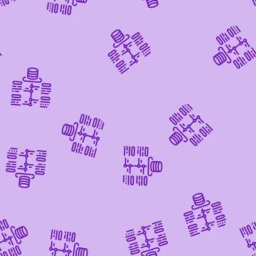 Software deployment line seamless pattern Illustrazione stock