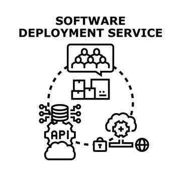 Software deployment service implementing cloud development process イラスト素材