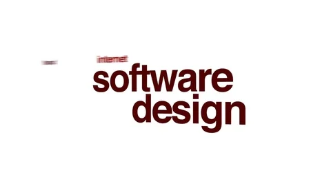 Software design animated word cloud. Stock Footage 70489074