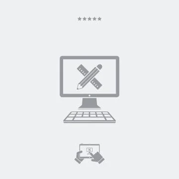 Software for design icon Illustrazione stock