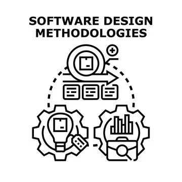 Software design methodologies for agile development process Illustrazione stock