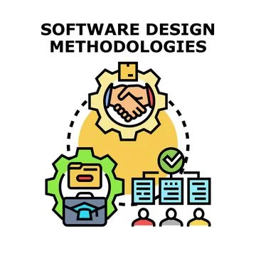 Software design methodologies for agile development process Stockillustratie