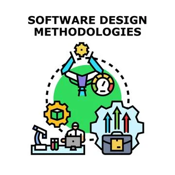 Software design methodologies improving development process 库存插图