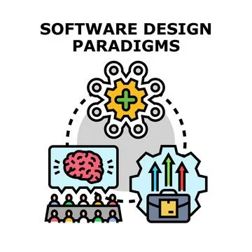 Software design paradigms for system development concepts 스톡 일러스트