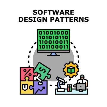 Software design patterns developing new solutions illustrating innovation 스톡 일러스트