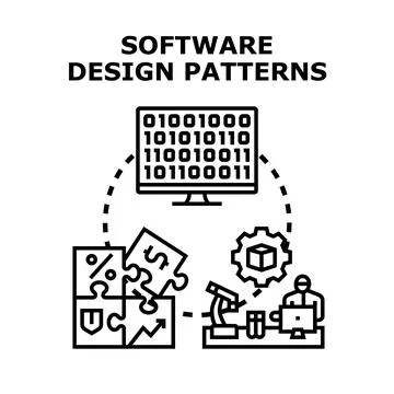 Software design patterns developing new solutions illustrating innovation 스톡 일러스트