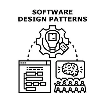 Software design patterns for efficient development workflow Stock Illustration